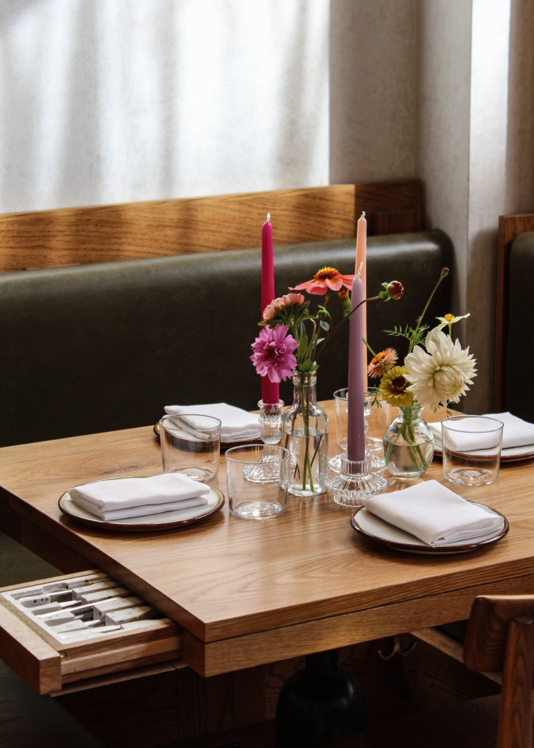 How to Copy This Restaurant’s Genius Storage Dining Tables