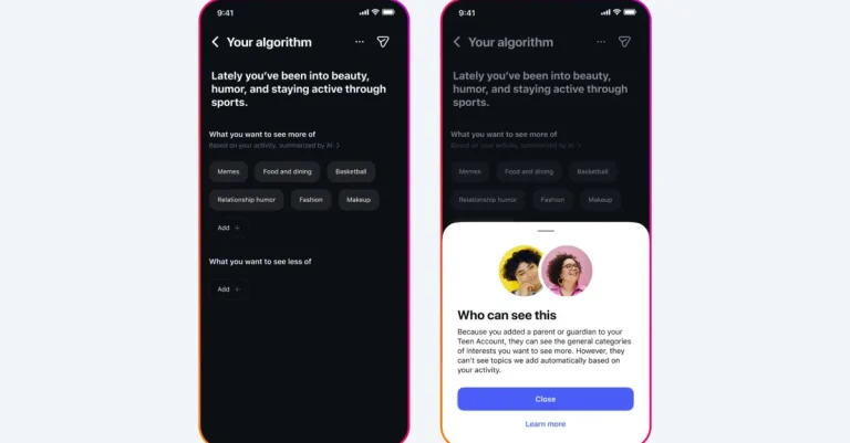 Meta will tell parents when their teens add new interests to their Instagram algorithm