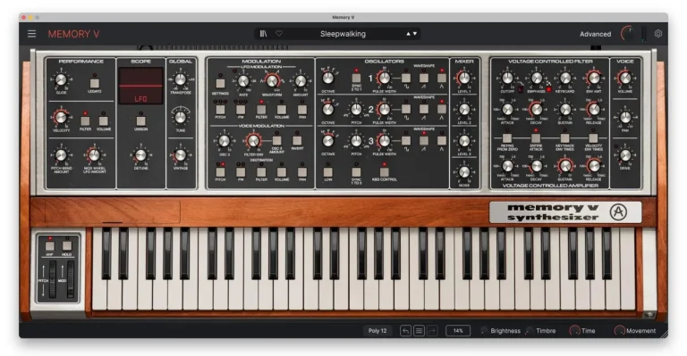 Memory V re-creates the Memorymoog without the massive headaches or price tag