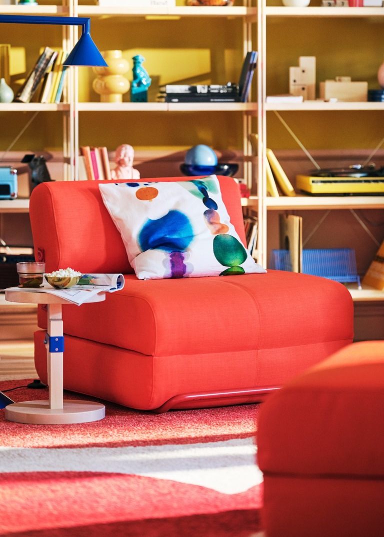 IKEA’s Foldable Chair-Bed Gives Extra Sleep Space Stylishly |