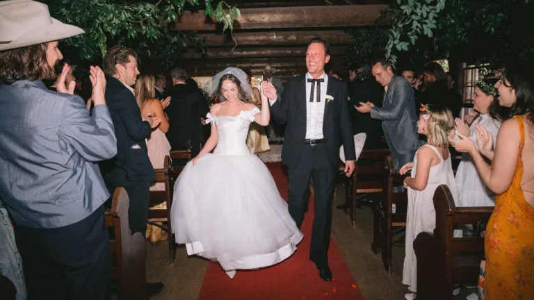 This Musician Couple Took Over a Pioneer Town for Their 1950s-Inspired Texas Wedding This Musician Couple Took Over a Pioneer Town for Their 1950s-Inspired Texas Wedding
