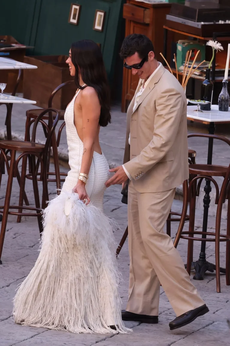And the Bride Wore… Leather! See Dua Lipa’s First Italy Wedding Look And the Bride Wore… Leather! See Dua Lipa’s First Italy Wedding Look