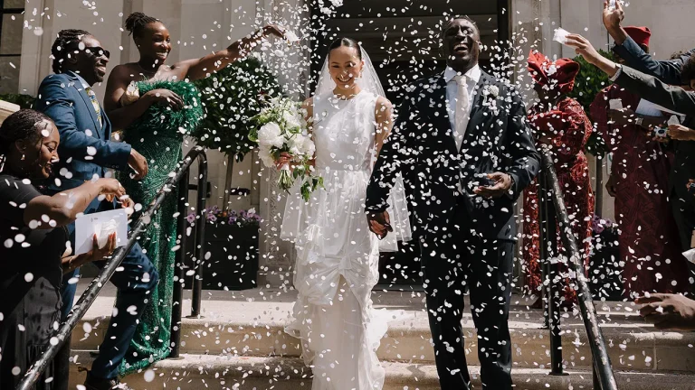 This London Bride Designed Both Her Wedding Dresses—and Those of Her Flower Girls This London Bride Designed Both Her Wedding Dresses—and Those of Her Flower Girls