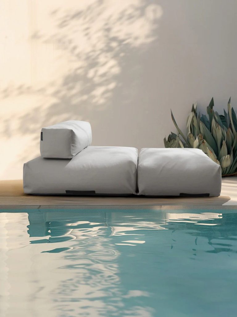 This Luxe Floating Pool Lounger Doubles as an Outdoor Sofa |