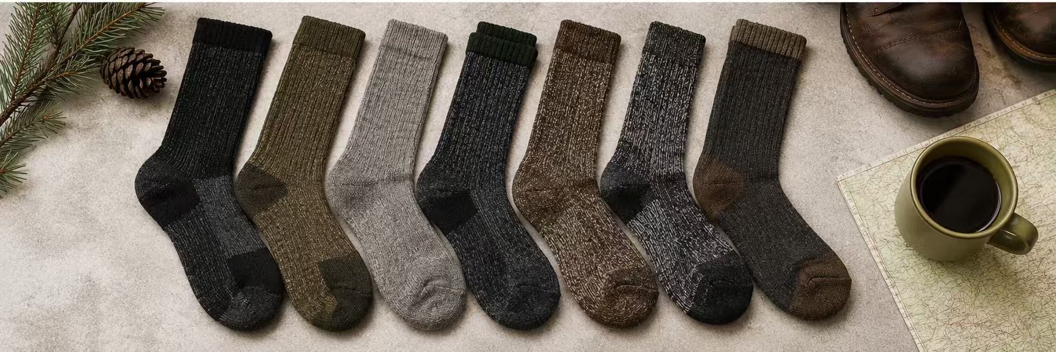 Camel City Mill wool socks assortment